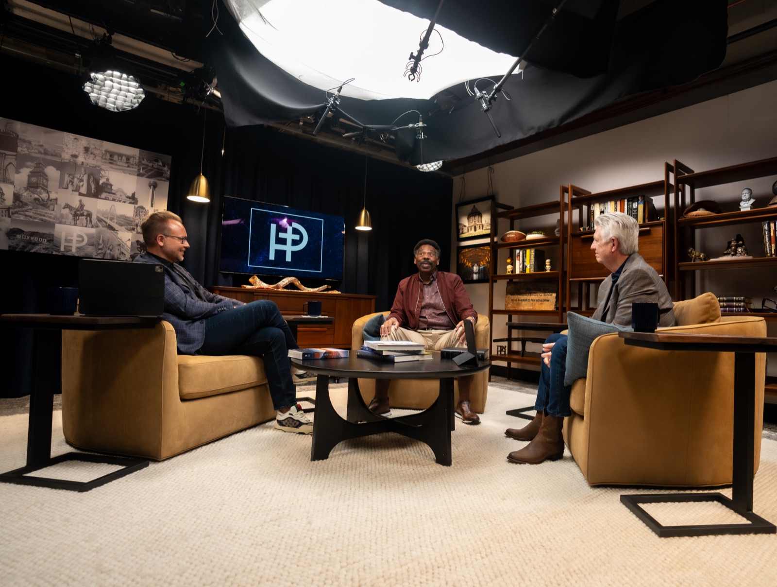 Dr. Jack Graham and Jeremiah Johnston recording Hold the Pattern